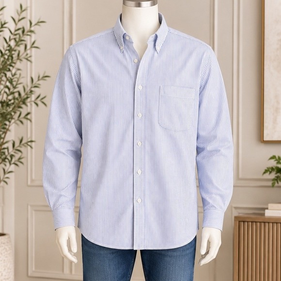 Brooks Brothers Other - Brooks Brothers Mens The Friday Oxford Shirt Striped Button Down Purple Medium